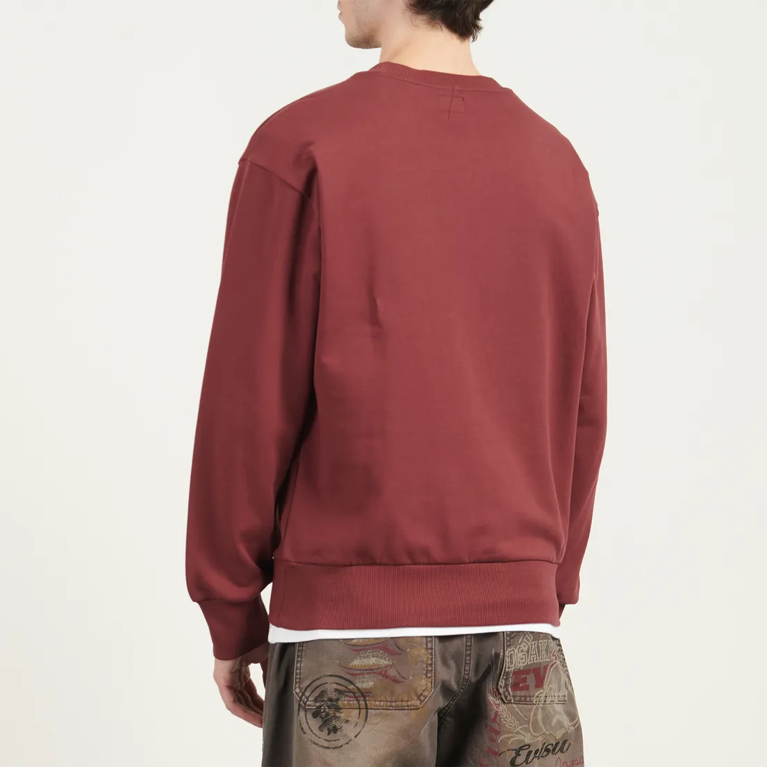 Evisu Мужская толстовка Graffiti Seagull Print & Sashiko Relax Fit