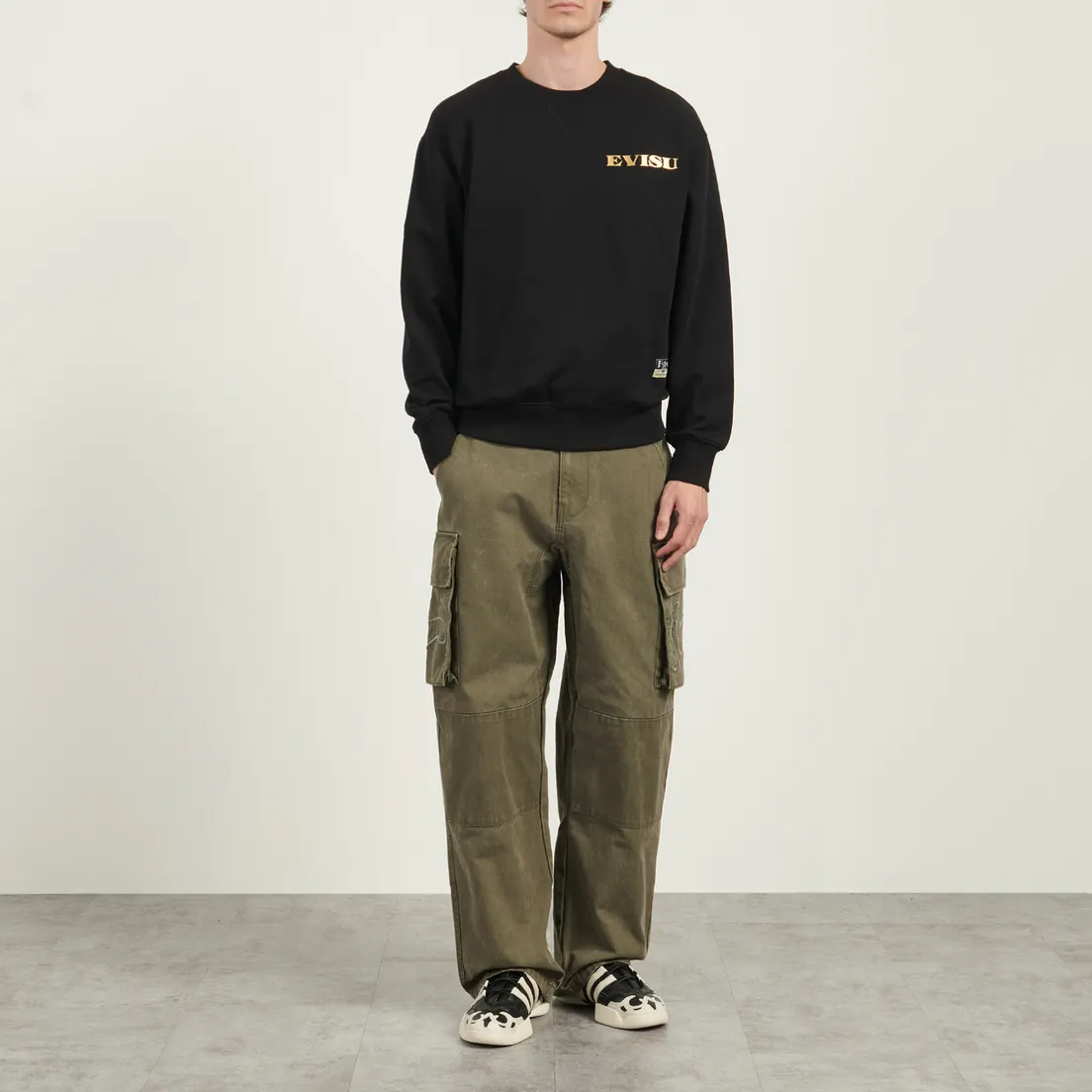 Evisu Мужская толстовка Seagull Brocade Applique Relax Fit