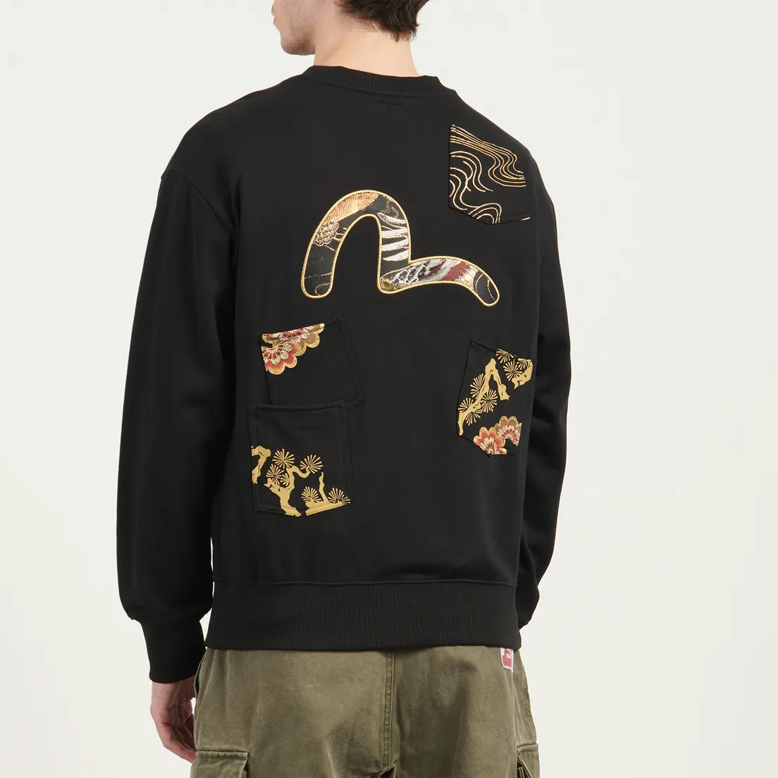 Evisu Мужская толстовка Seagull Brocade Applique Relax Fit