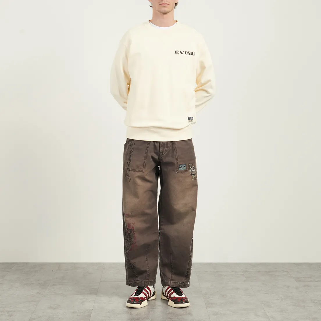 Evisu Мужская толстовка Seagull Brocade Applique Relax Fit