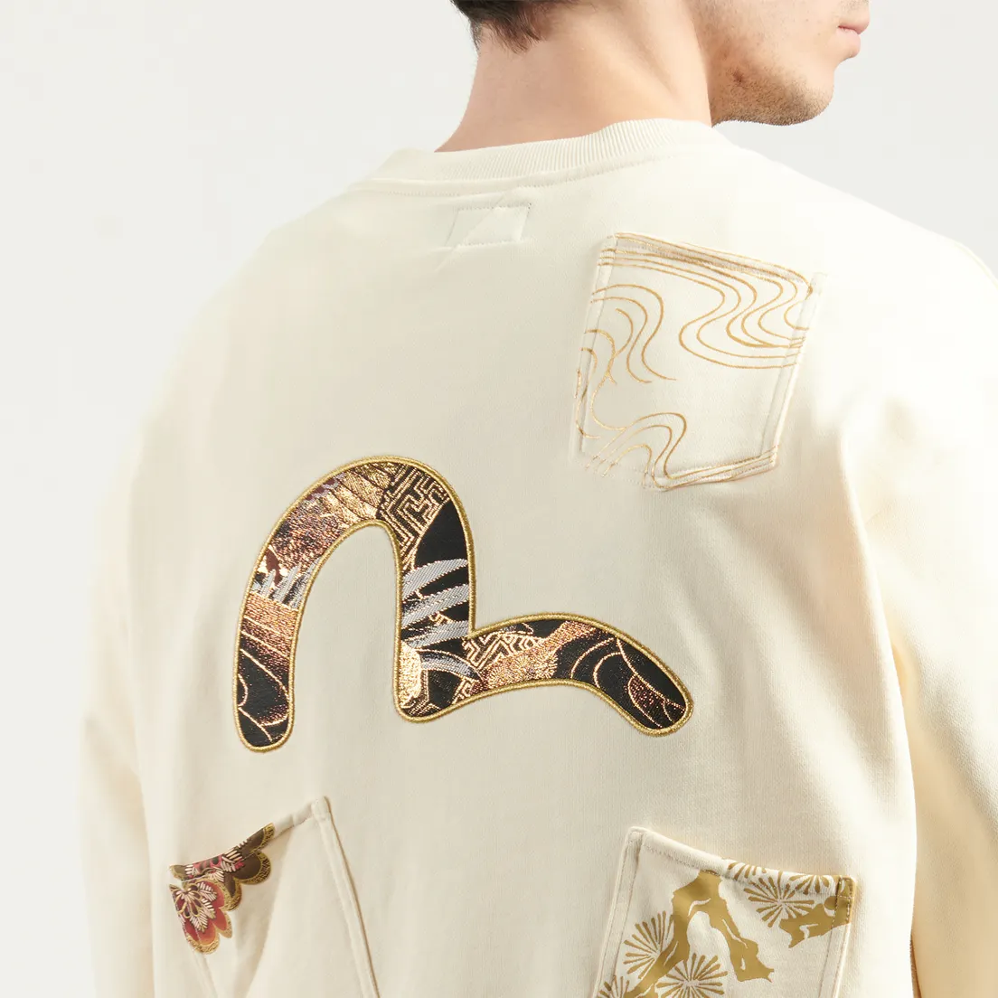Evisu Мужская толстовка Seagull Brocade Applique Relax Fit