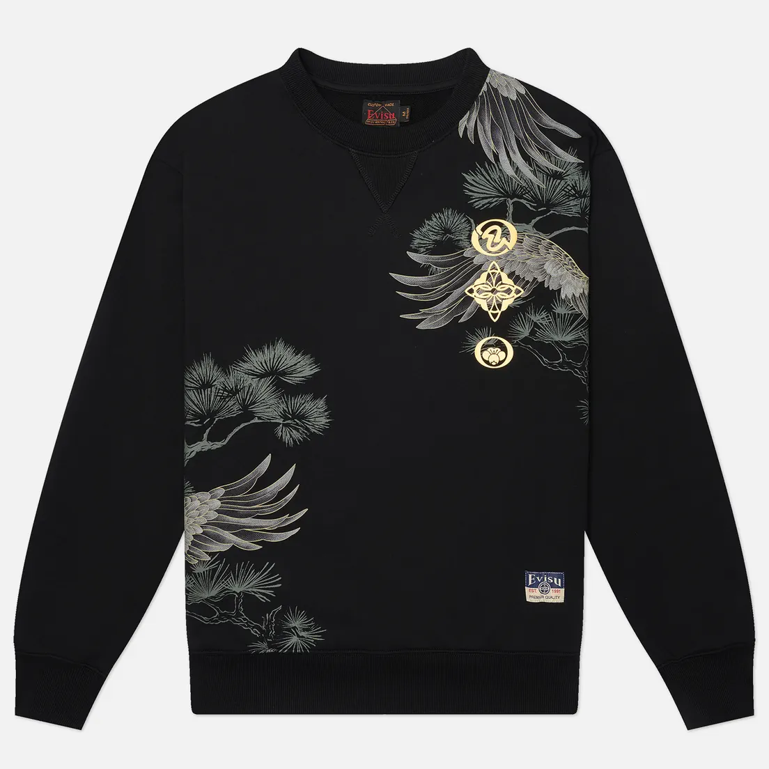 Evisu Мужская толстовка Grateful Crane Foil Print