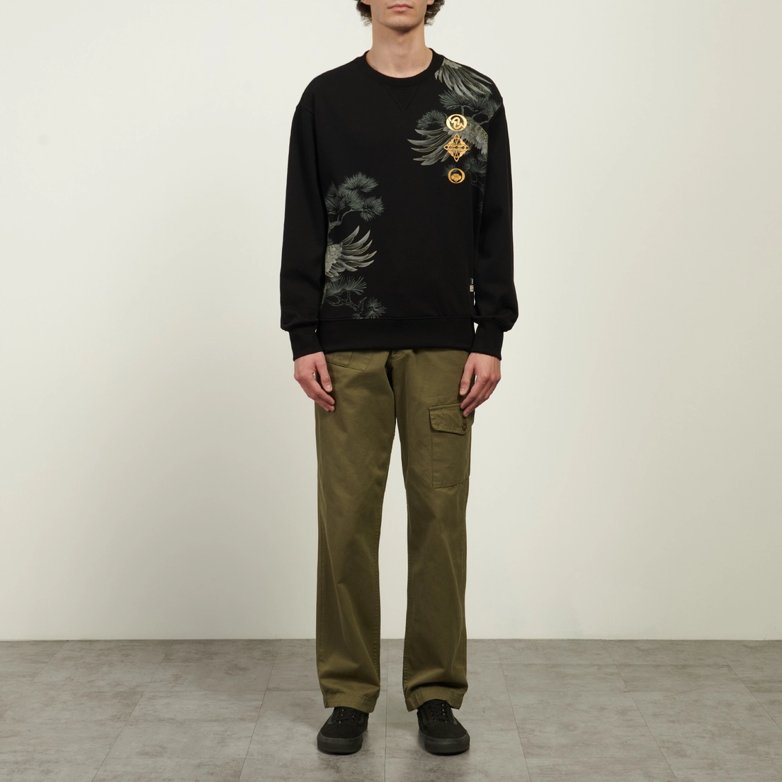 Evisu Мужская толстовка Grateful Crane Foil Print