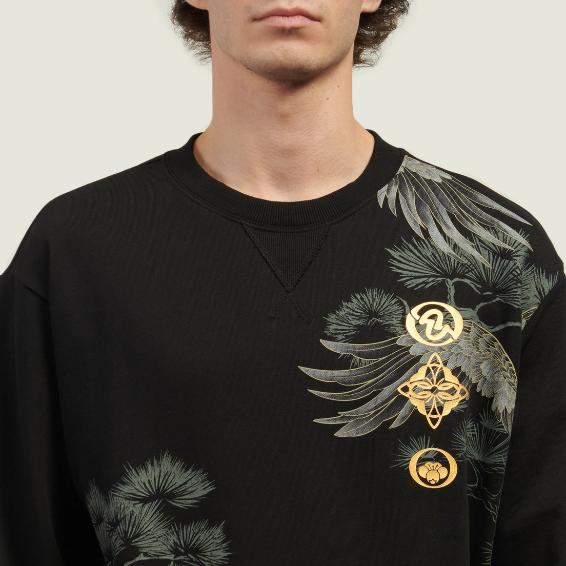 Evisu Мужская толстовка Grateful Crane Foil Print