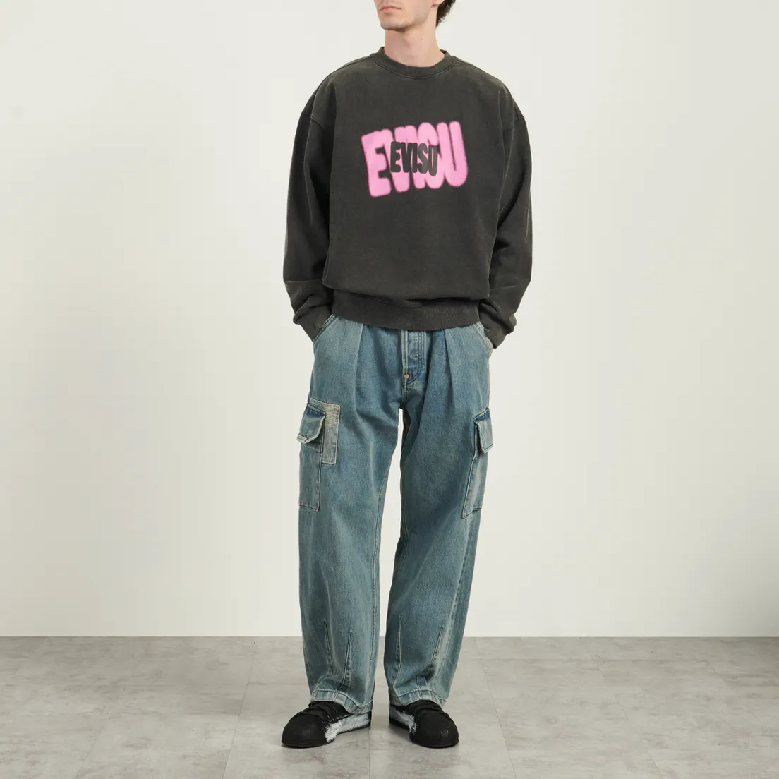 Evisu Мужская толстовка Logo Print Fashion Fit