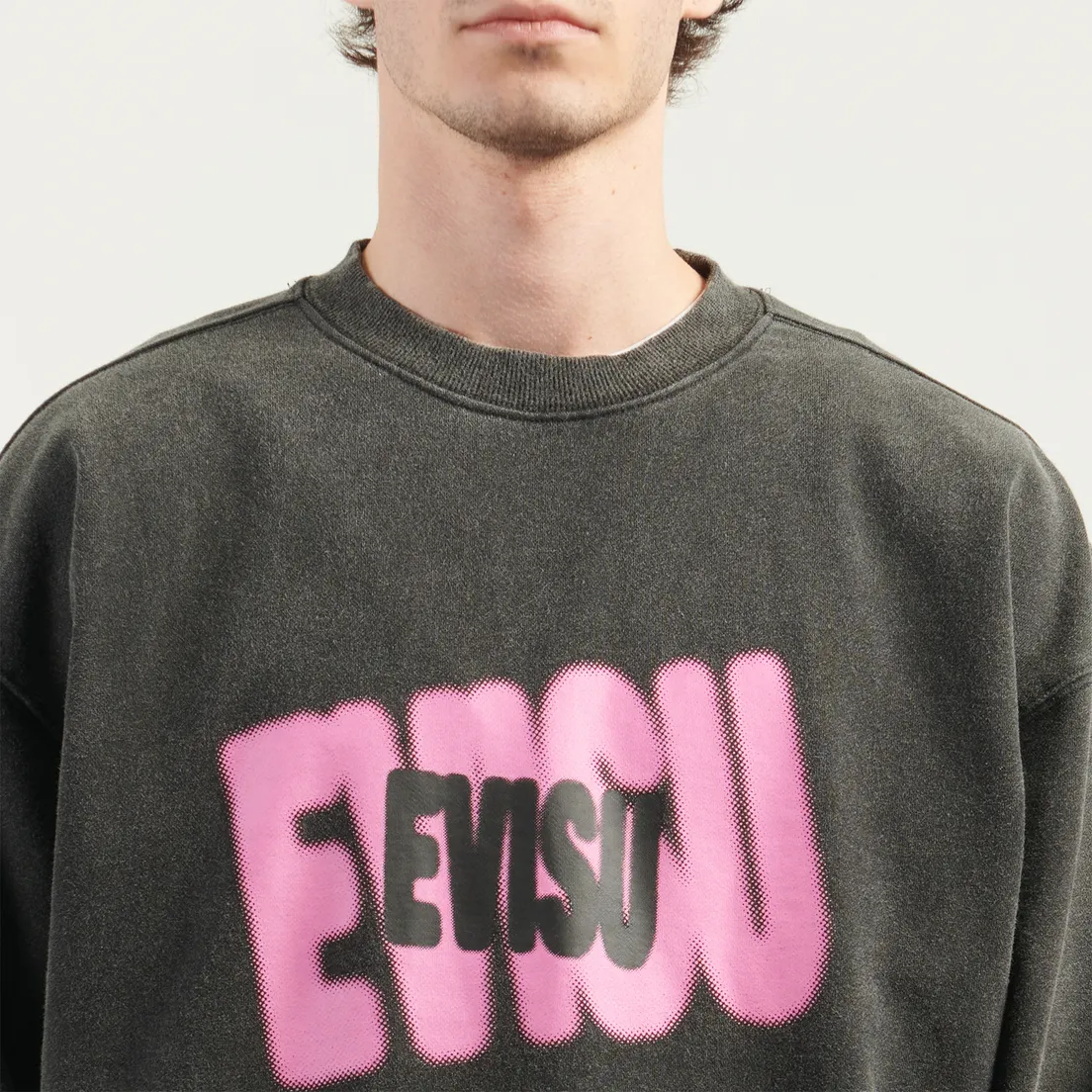 Evisu Мужская толстовка Logo Print Fashion Fit