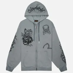 Evisu Мужская толстовка Tattoo Styles Embroidery Oversized Hoodie