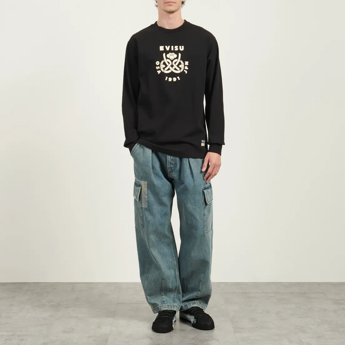 Evisu Мужской лонгслив Heritage Daruma Daicock Printed
