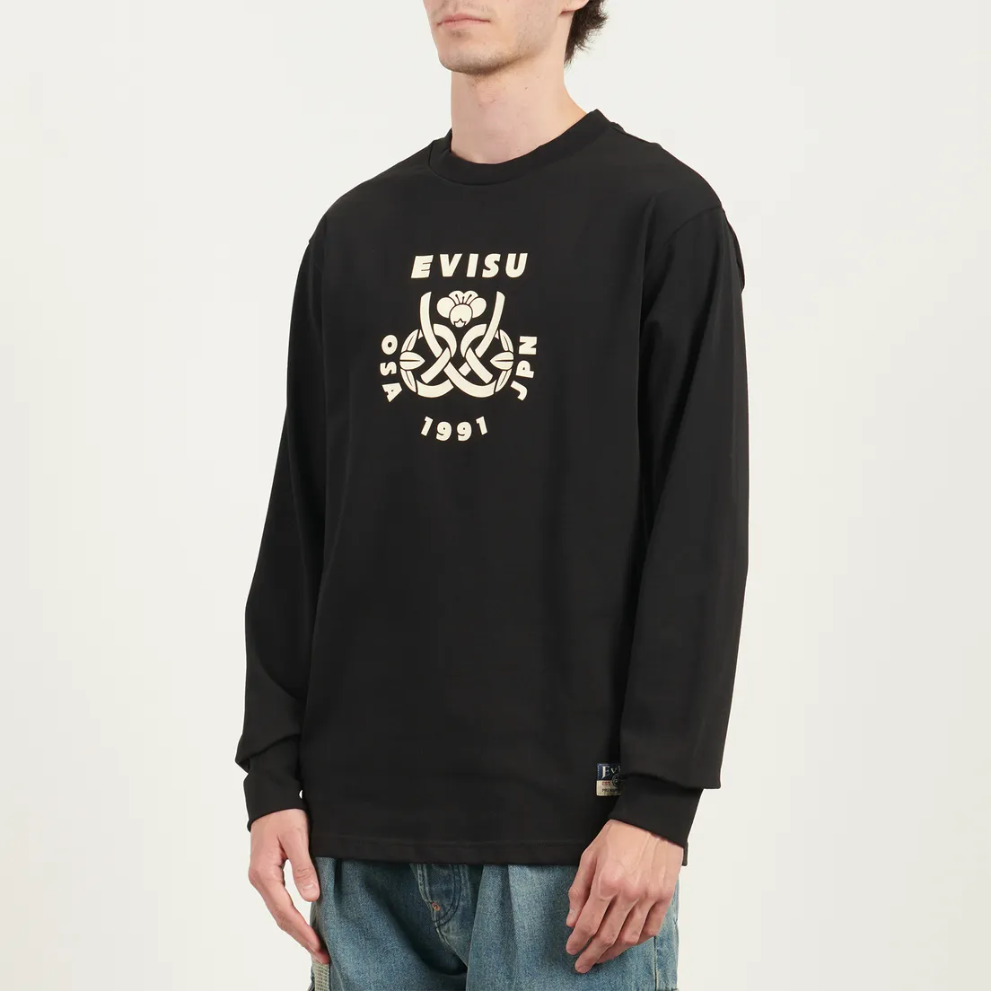 Evisu Мужской лонгслив Heritage Daruma Daicock Printed