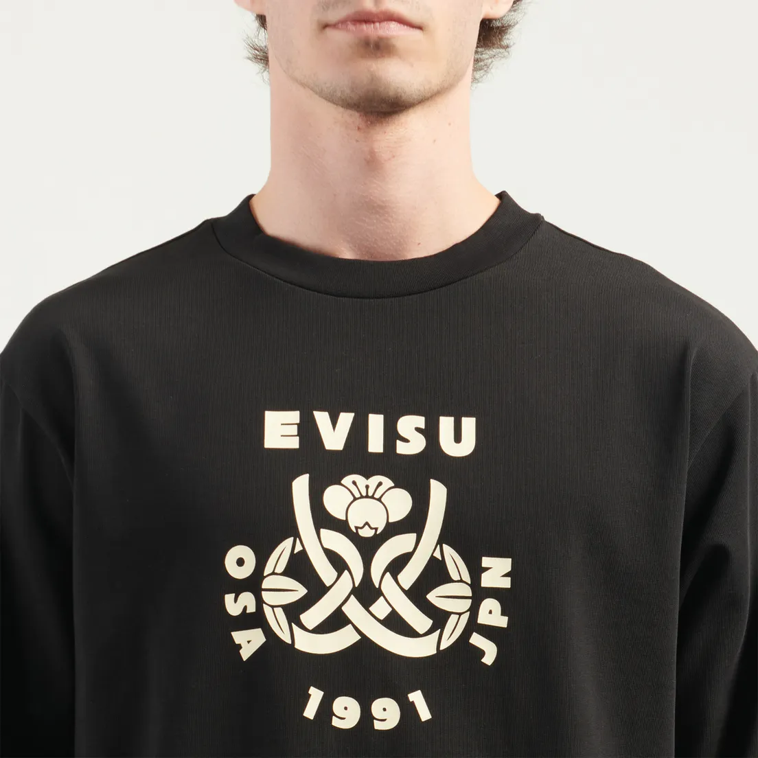 Evisu Мужской лонгслив Heritage Daruma Daicock Printed