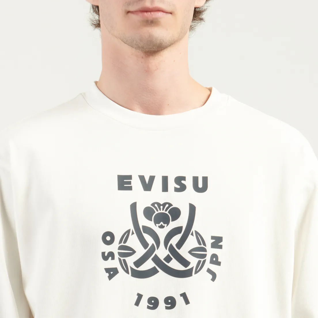 Evisu Мужской лонгслив Heritage Daruma Daicock Printed