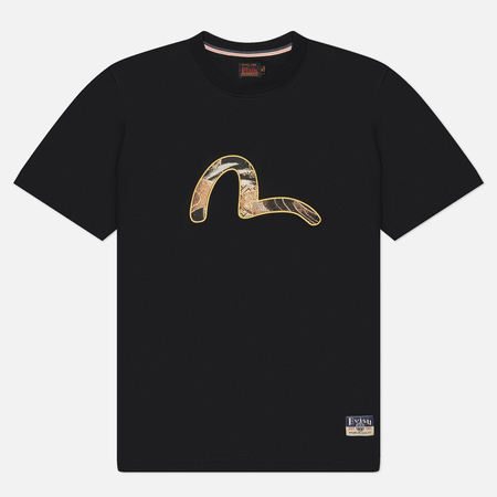 Мужская футболка Evisu Brocade Seagull Applique Regular Fit, цвет чёрный, размер M