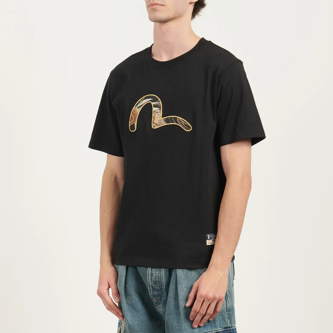 Evisu Мужская футболка Brocade Seagull Applique Regular Fit