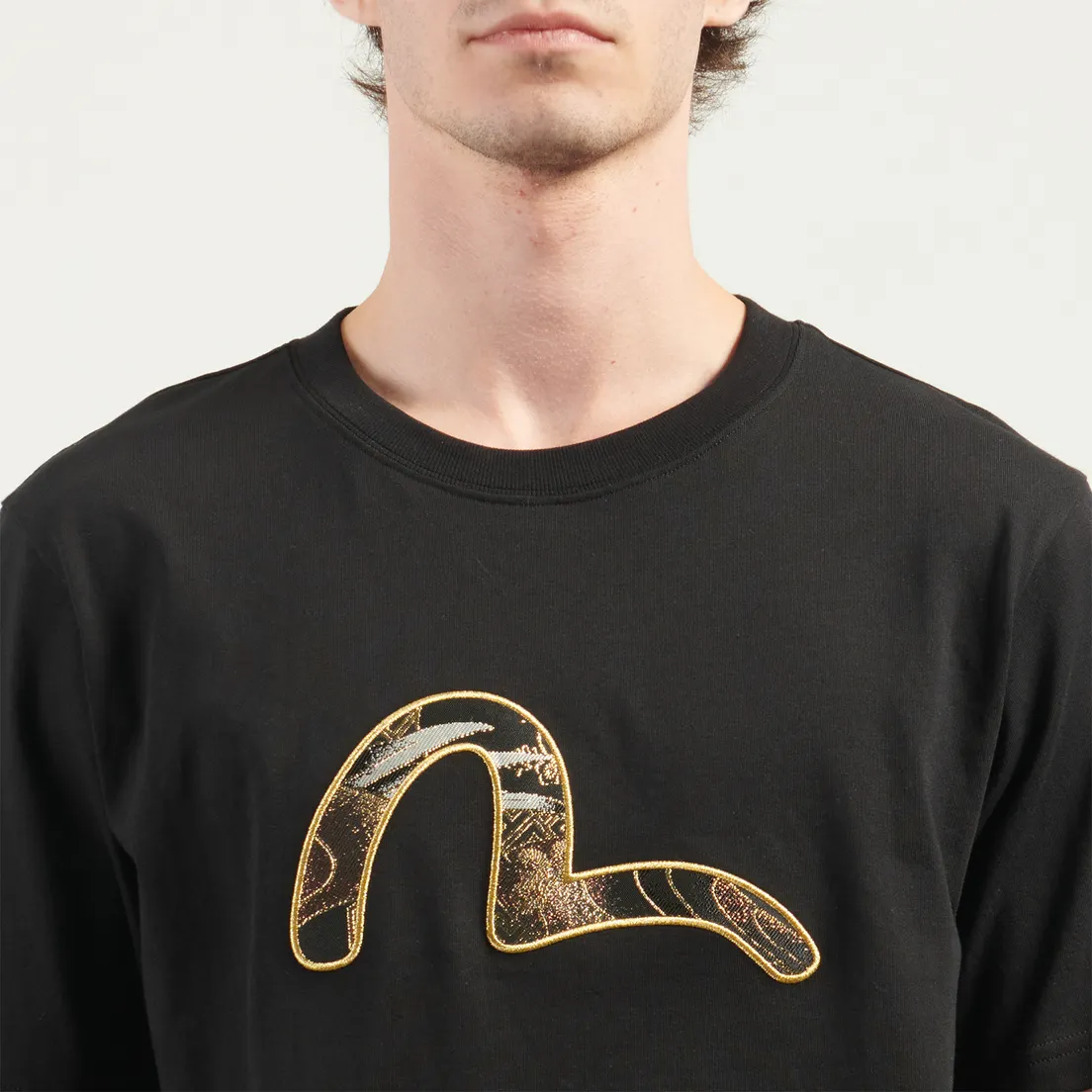 Evisu Мужская футболка Brocade Seagull Applique Regular Fit