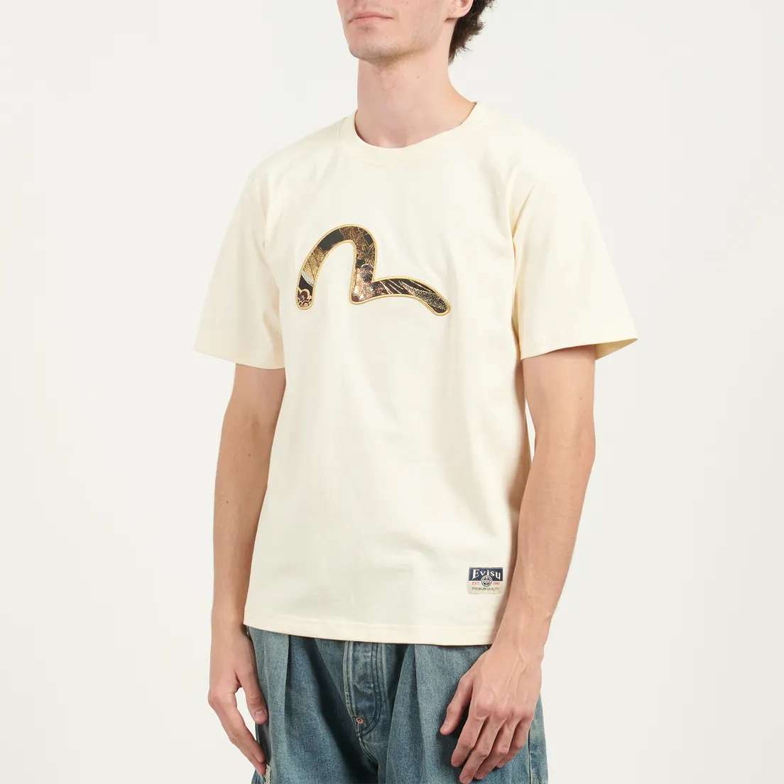Evisu Мужская футболка Brocade Seagull Applique Regular Fit