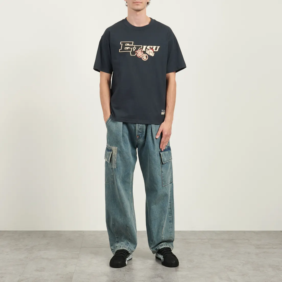 Evisu Мужская футболка Heritage Godhead Daicock Printed