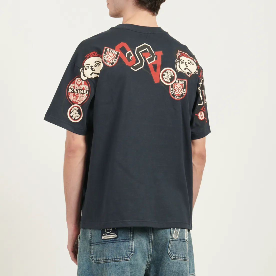 Evisu Мужская футболка Heritage Godhead Daicock Printed