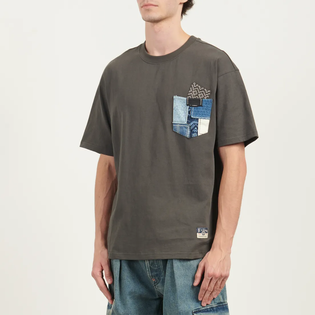Evisu Мужская футболка Heritage Sashiko Daicock Printed