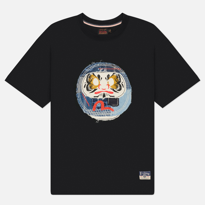 Мужская футболка Evisu Heritage Sashiko Daruma Applique