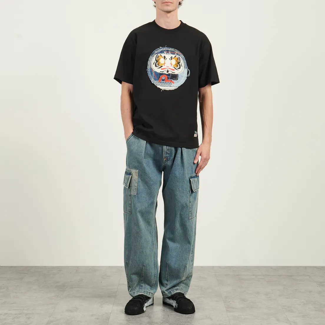 Evisu Мужская футболка Heritage Sashiko Daruma Applique