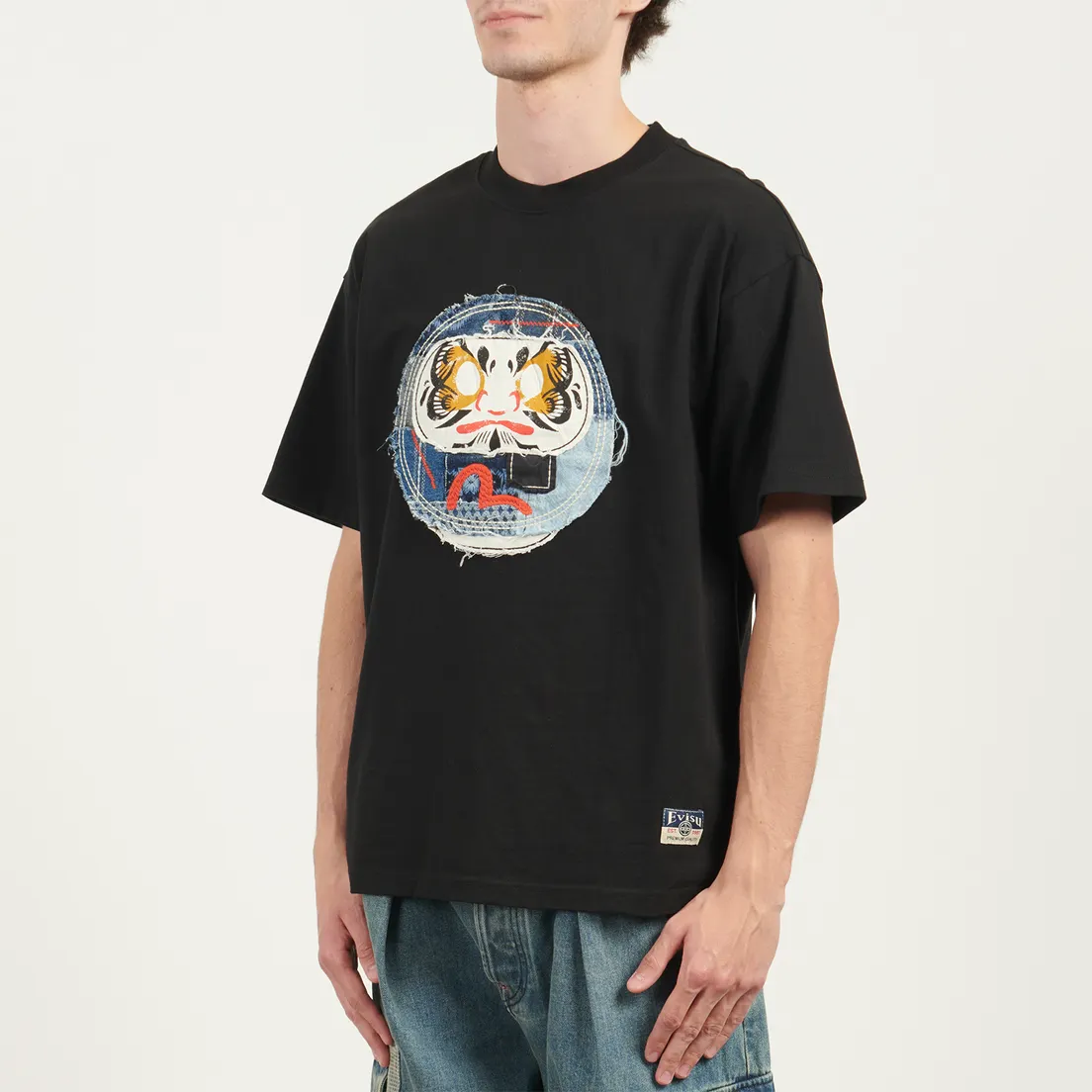 Evisu Мужская футболка Heritage Sashiko Daruma Applique