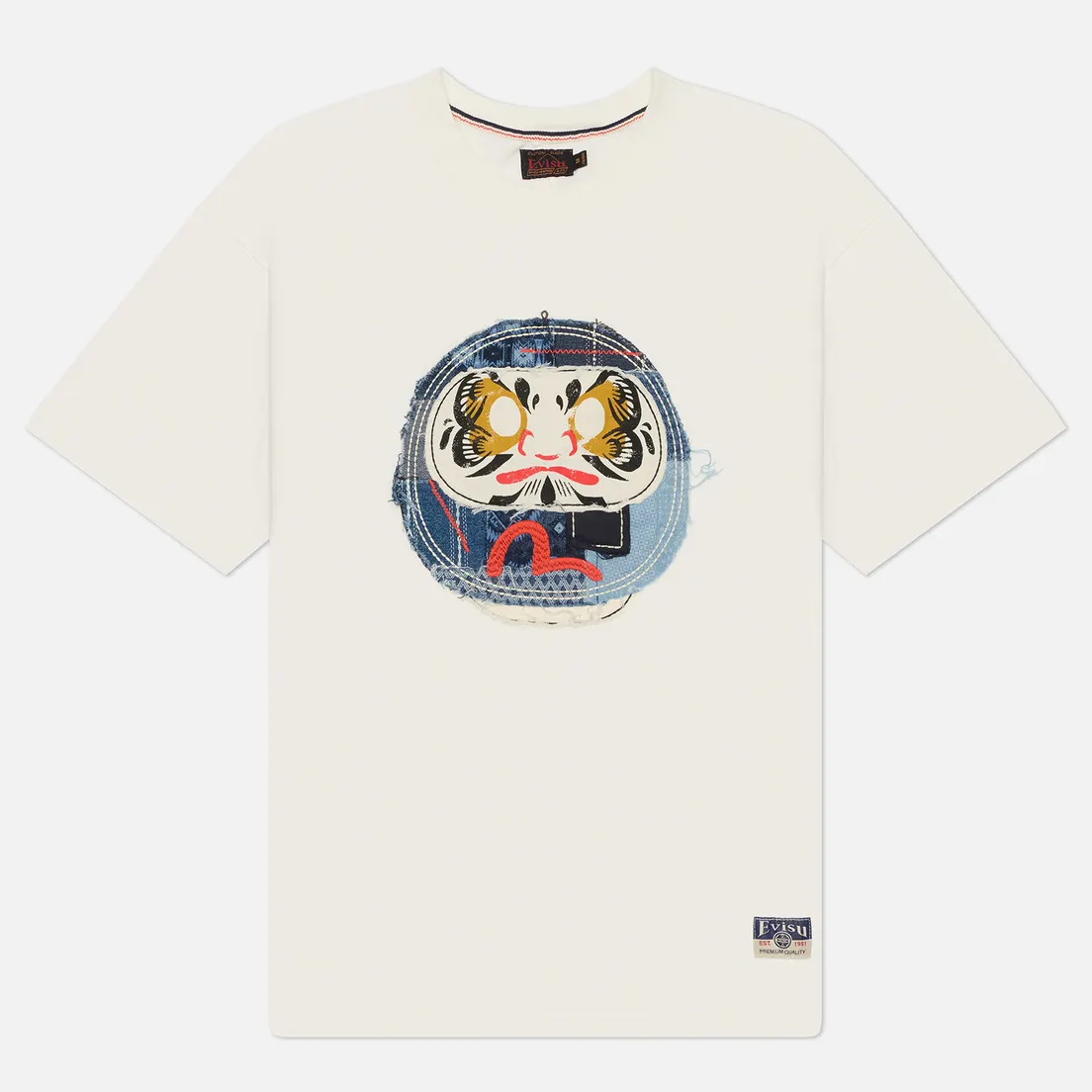 Evisu Мужская футболка Heritage Sashiko Daruma Applique