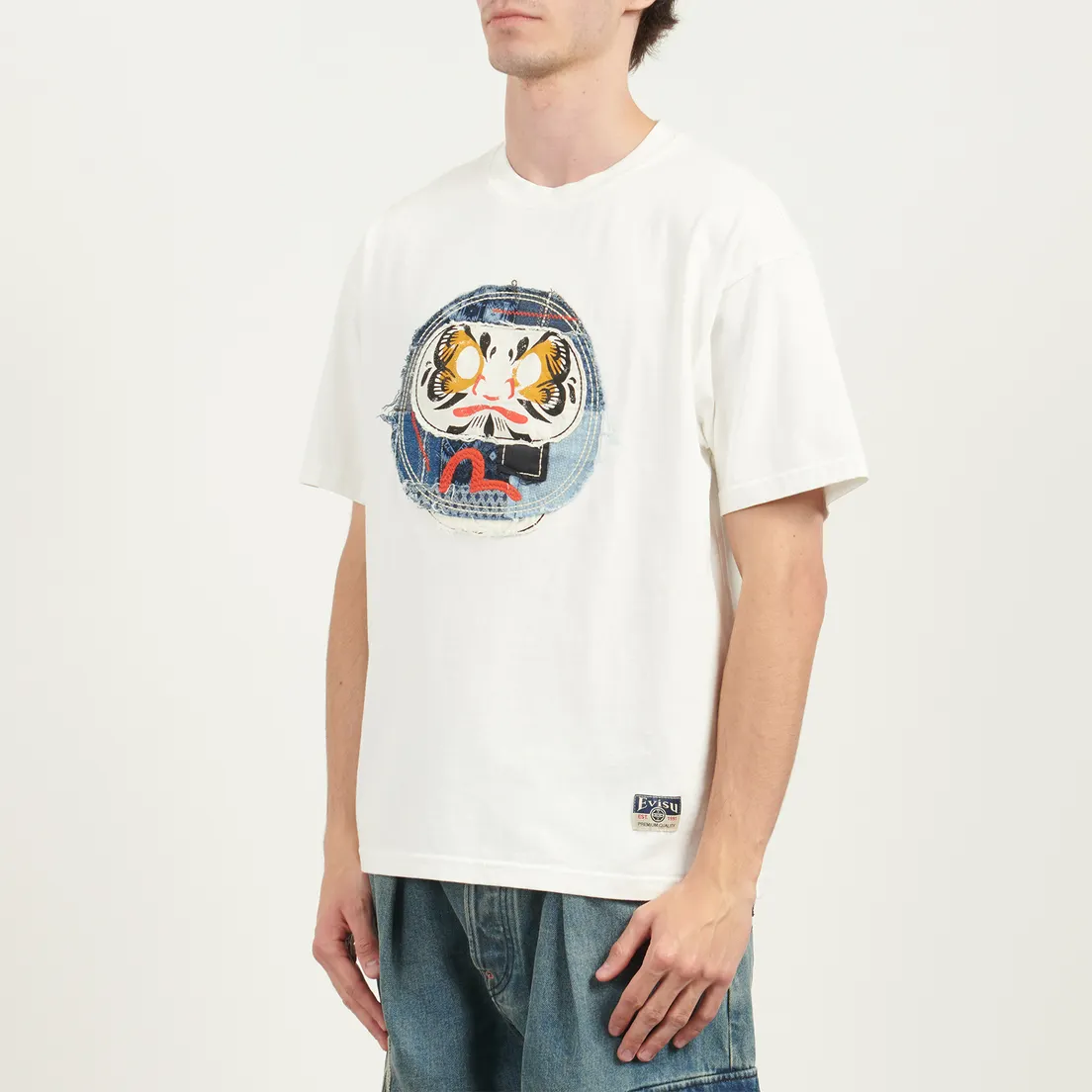 Evisu Мужская футболка Heritage Sashiko Daruma Applique