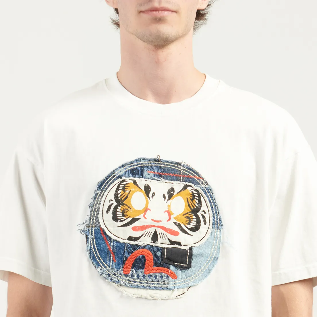 Evisu Мужская футболка Heritage Sashiko Daruma Applique