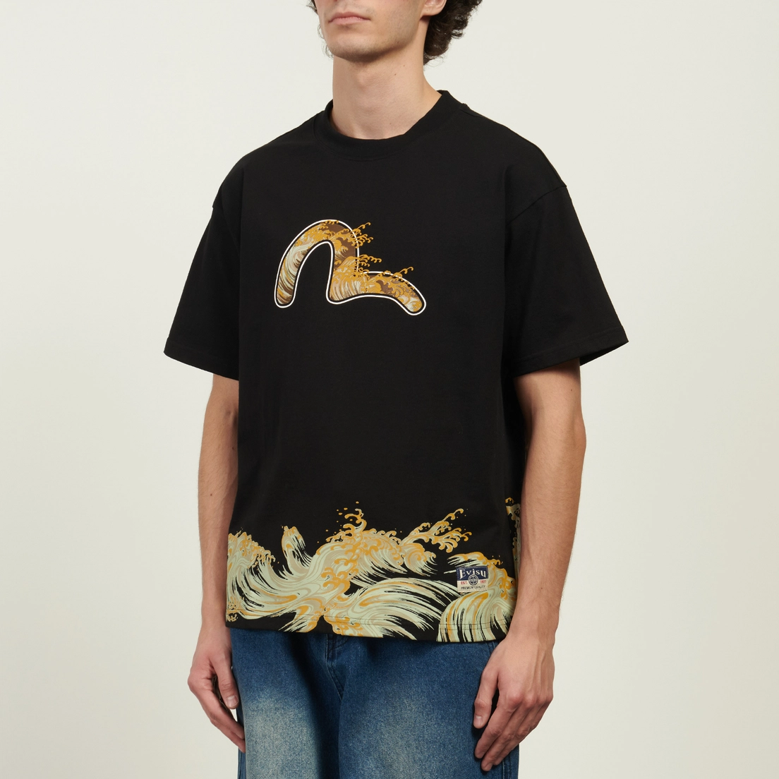 Evisu Мужская футболка Seagull & Wave Print