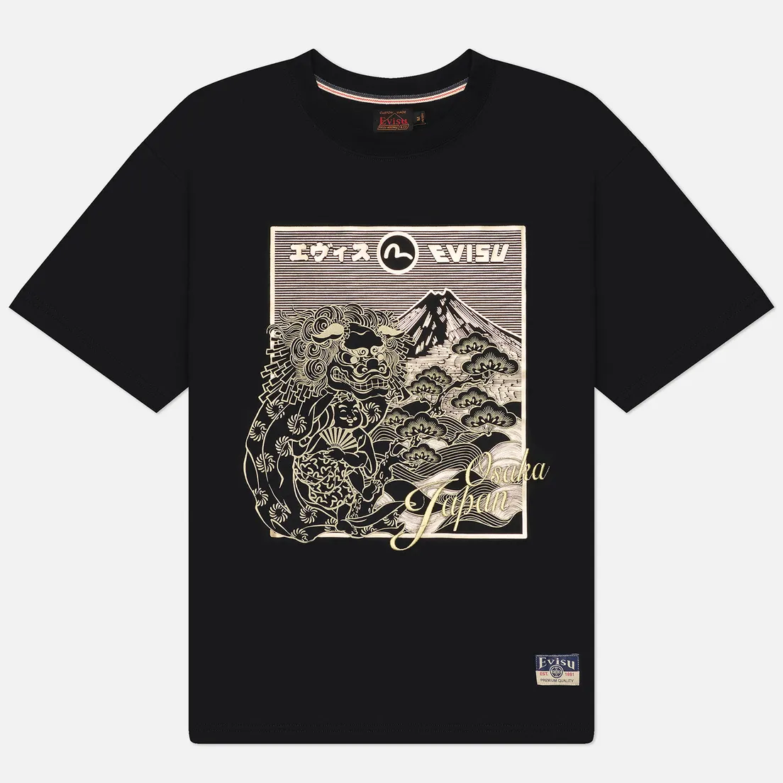 Evisu Мужская футболка Heritage Lion Dance Embroidery