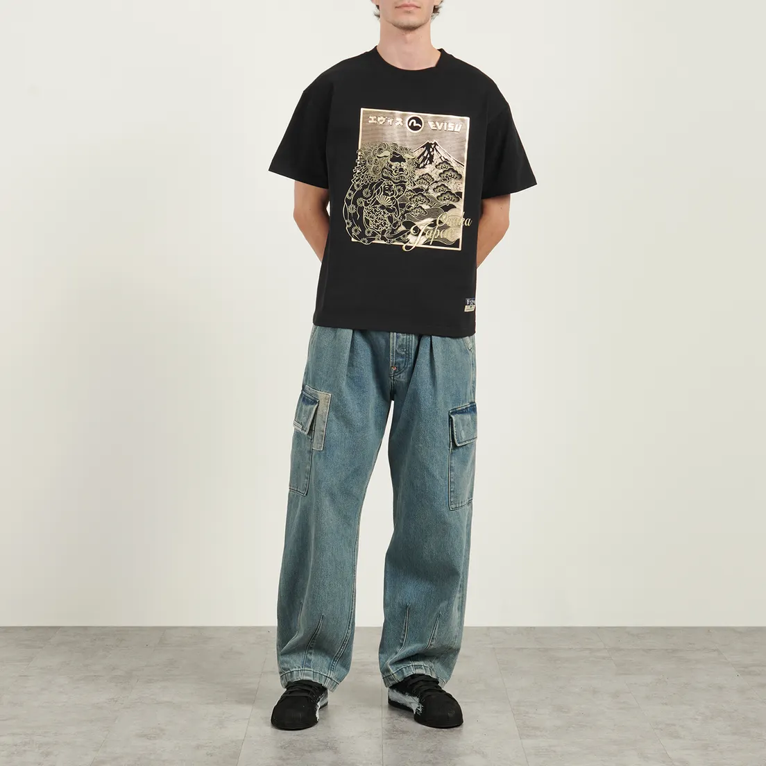 Evisu Мужская футболка Heritage Lion Dance Embroidery