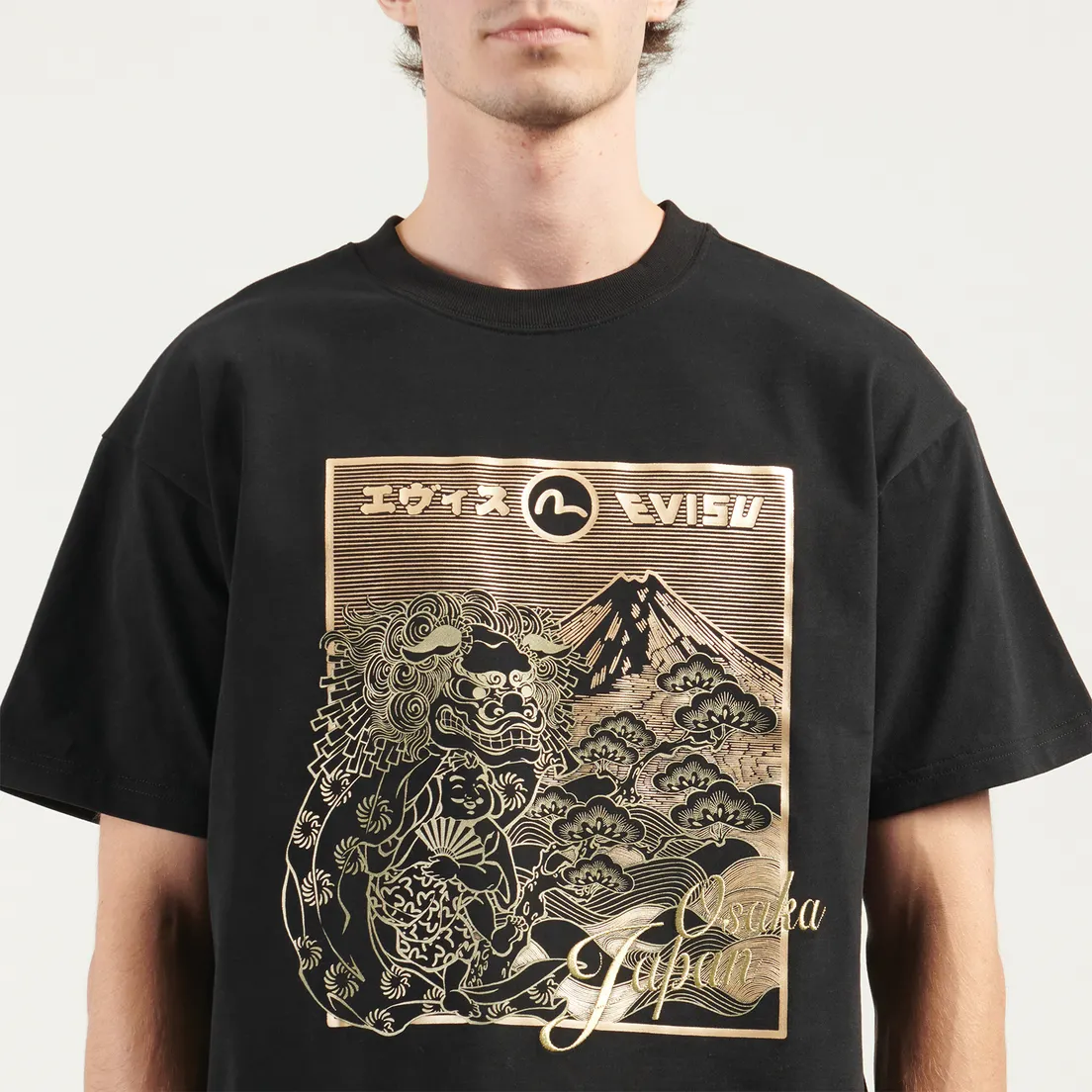 Evisu Мужская футболка Heritage Lion Dance Embroidery