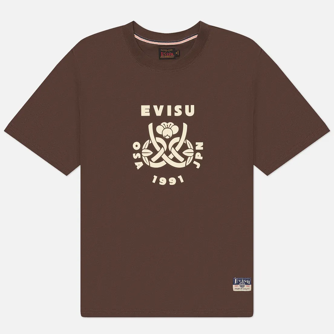 Evisu Мужская футболка Wheel Of Wisdom & Daruma Daicock Print