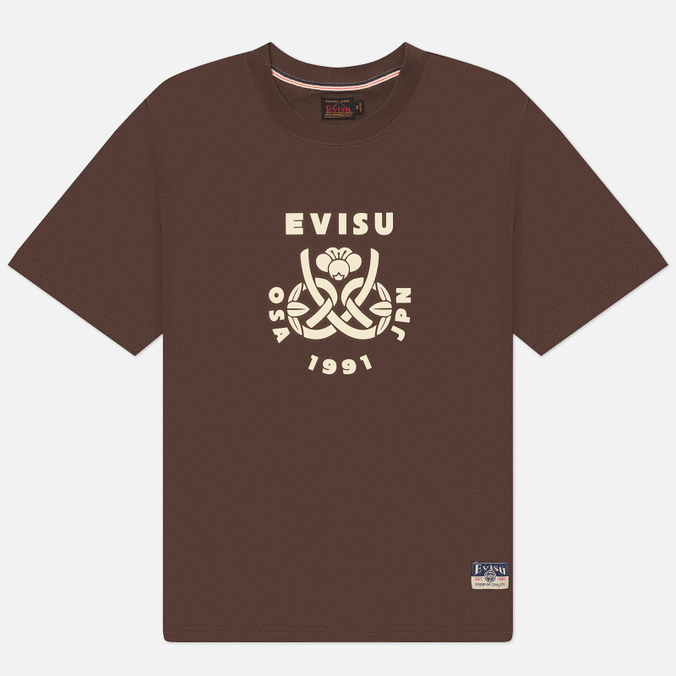 Мужская футболка Evisu Wheel Of Wisdom & Daruma Daicock Print