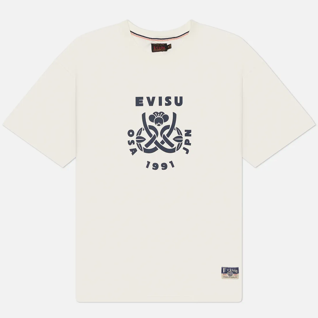 Evisu Мужская футболка Wheel Of Wisdom & Daruma Daicock Print