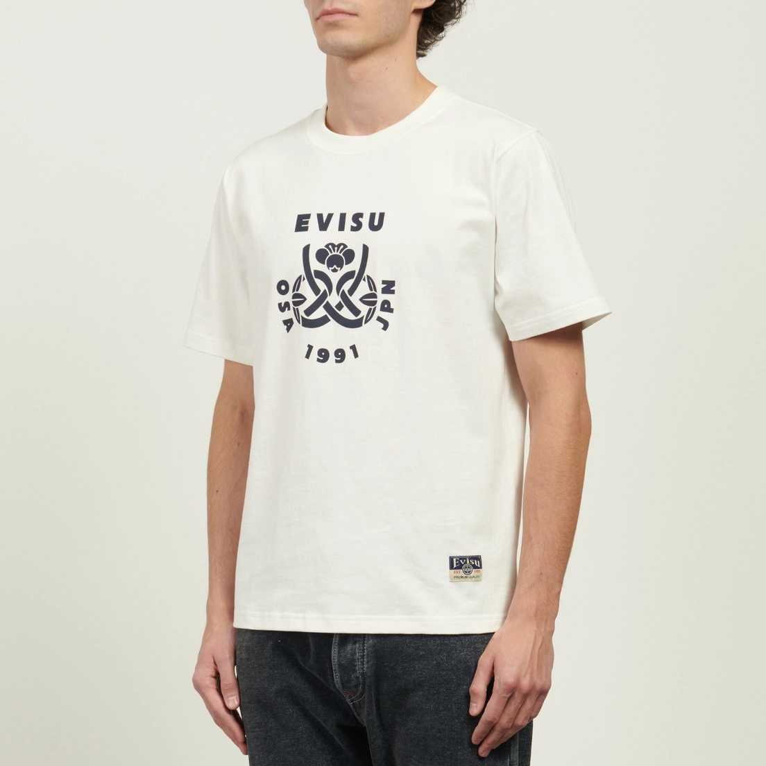 Evisu Мужская футболка Wheel Of Wisdom & Daruma Daicock Print