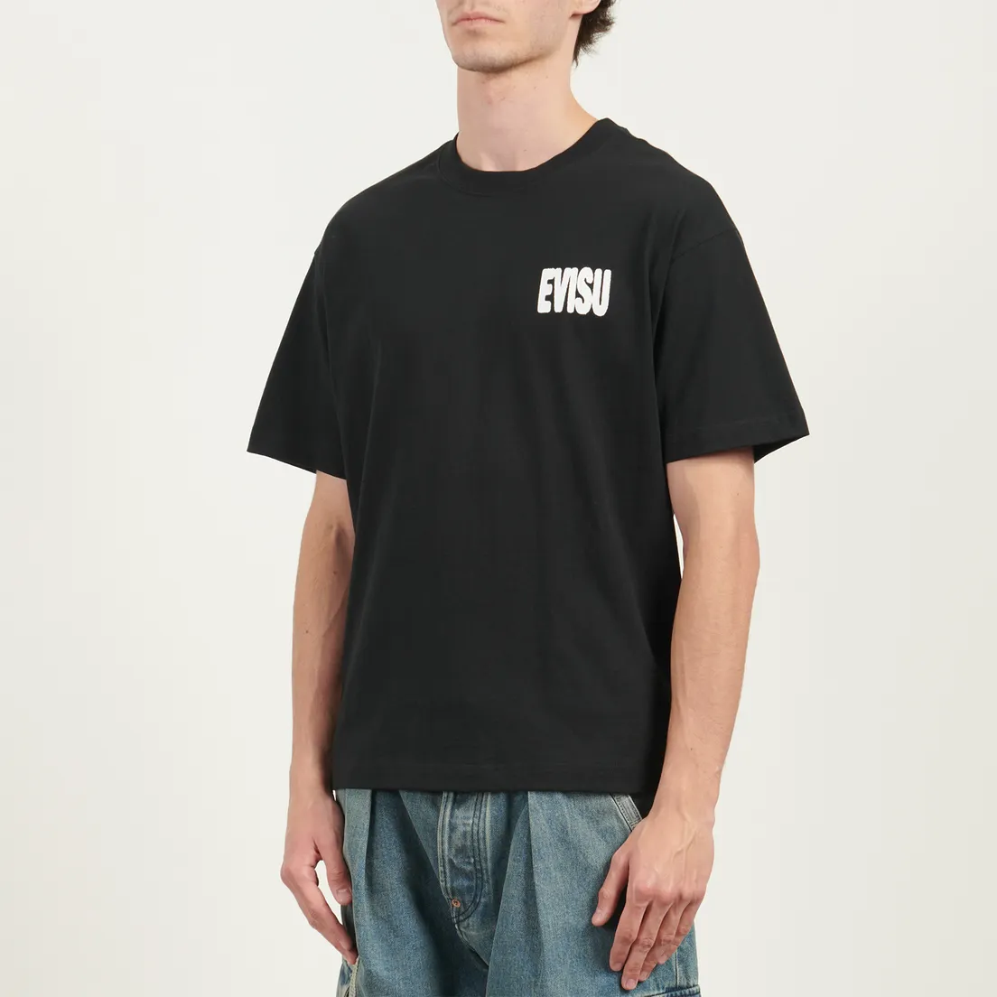 Evisu Мужская футболка Graffiti Style Daicock Print Relax Fit