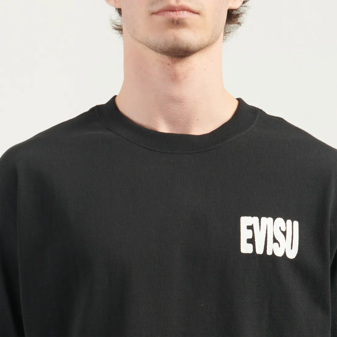 Evisu Мужская футболка Graffiti Style Daicock Print Relax Fit