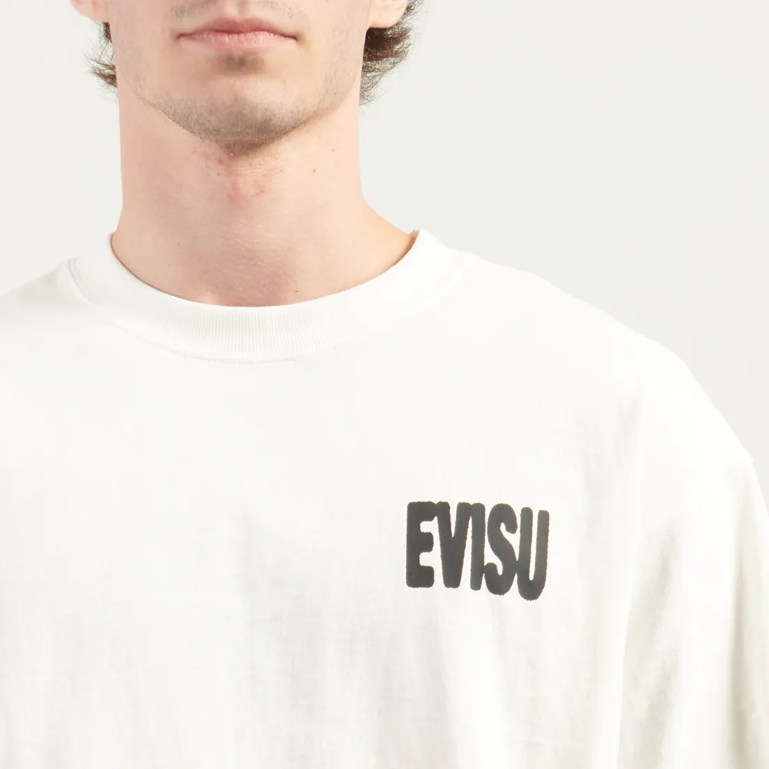 Evisu Мужская футболка Graffiti Style Daicock Print Relax Fit