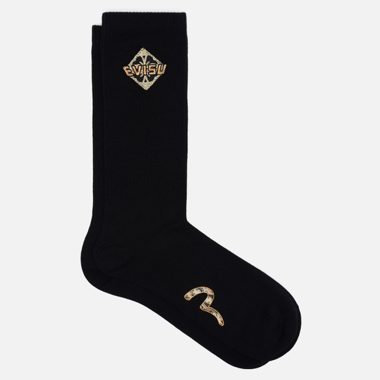 Носки Evisu Kamon Embroidery Long Black