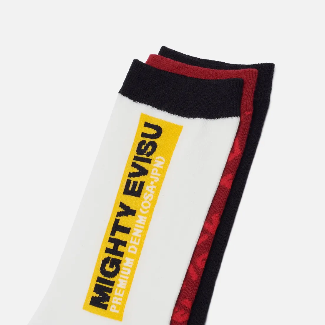 Evisu Комплект носков Heritage Jacquard Logo Long 3-Pack