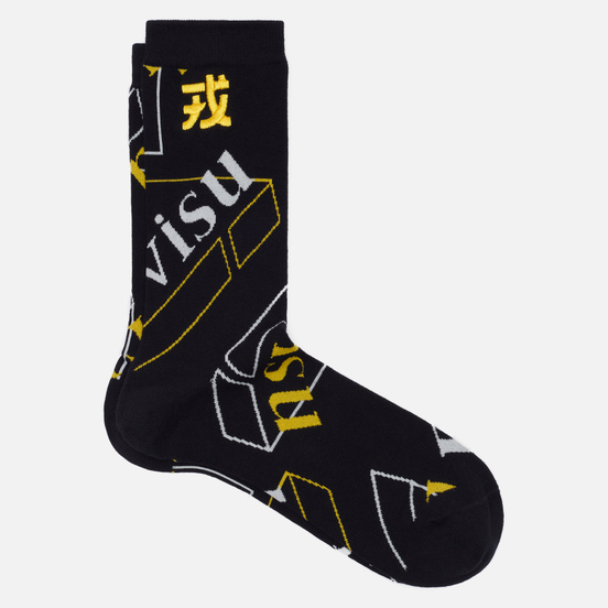 Носки Evisu Heritage Jacquard All Over Long Black All Over Print