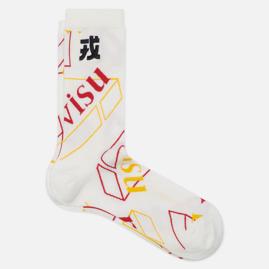 Носки Evisu Heritage Jacquard All Over Long Off White All Over Print