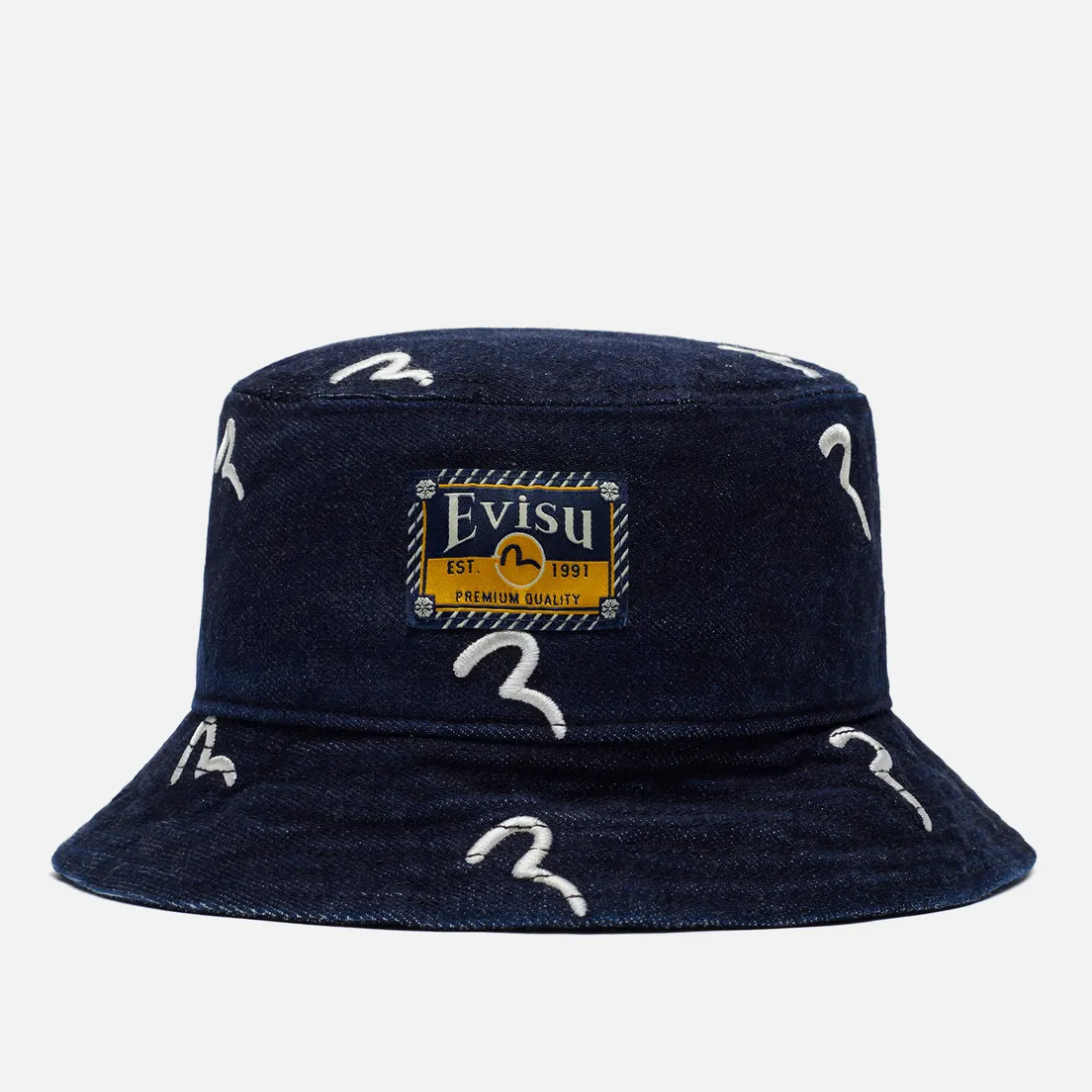 Evisu Панама All Over Seagull Embroidered Denim