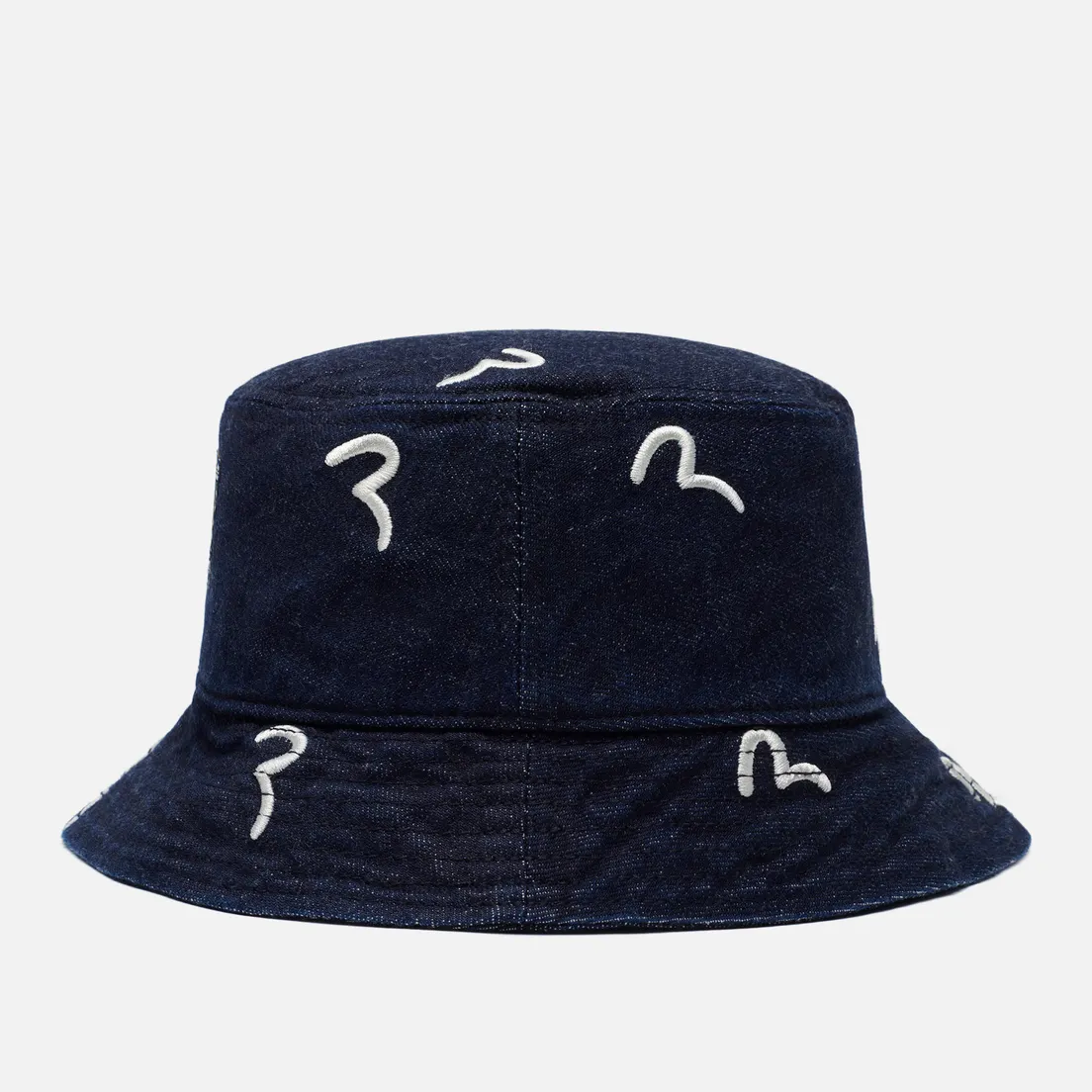 Evisu Панама All Over Seagull Embroidered Denim