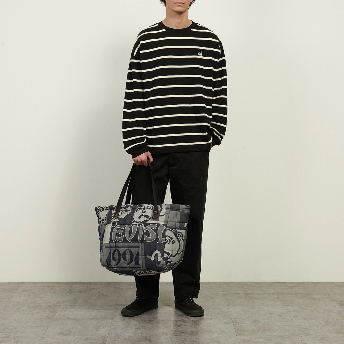 Evisu Сумка Allover Logo Jacquard Print Denim Tote