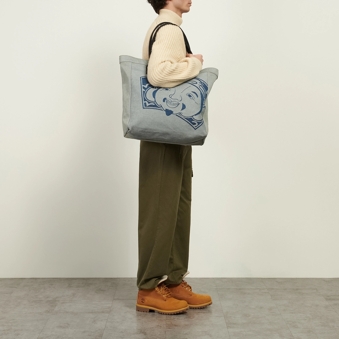 Evisu Сумка Heritage Godhead Jacquard Denim Tote
