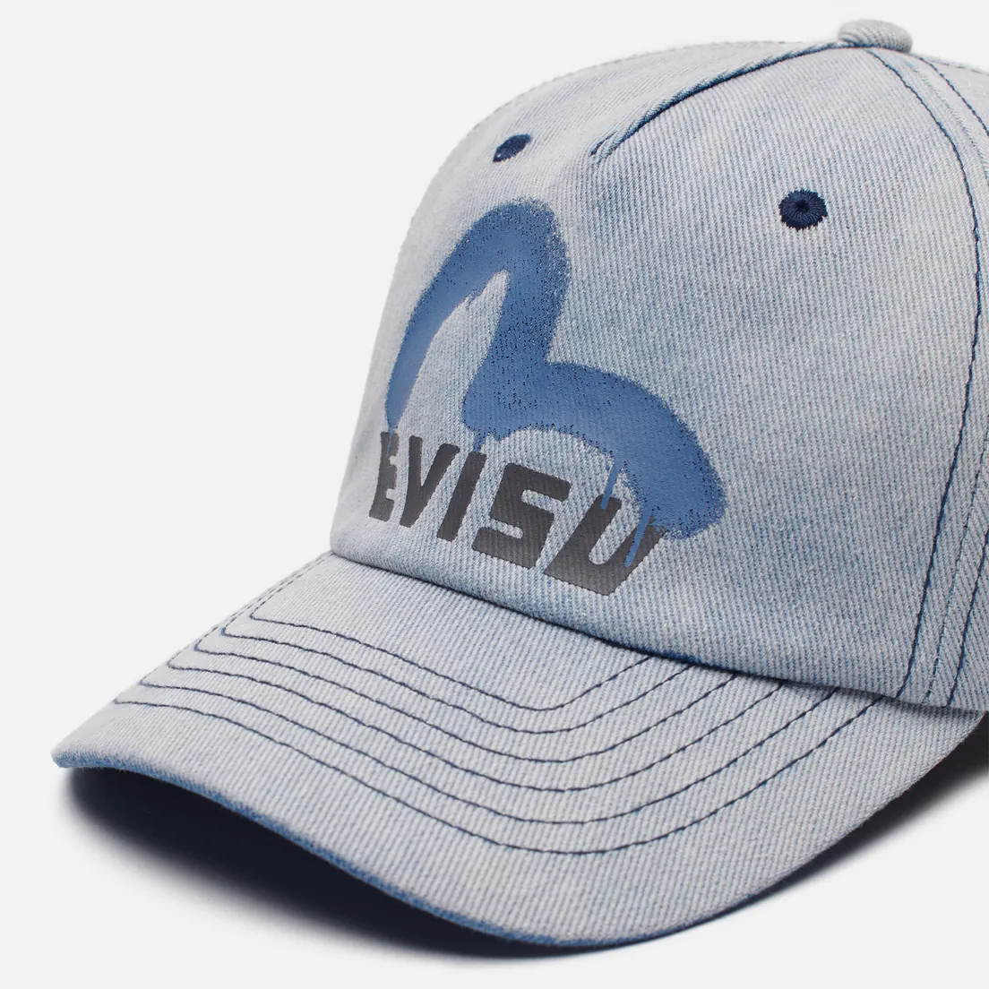 Evisu Кепка Graffiti Seagull & Logo Print Denim