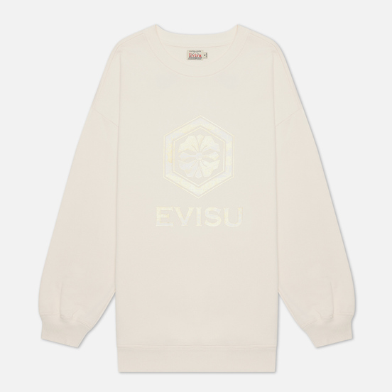 Женская толстовка Evisu Kamon Daicock Printed Tunic Ecru