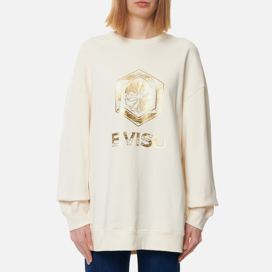Женская толстовка Evisu Kamon Daicock Printed Tunic Ecru